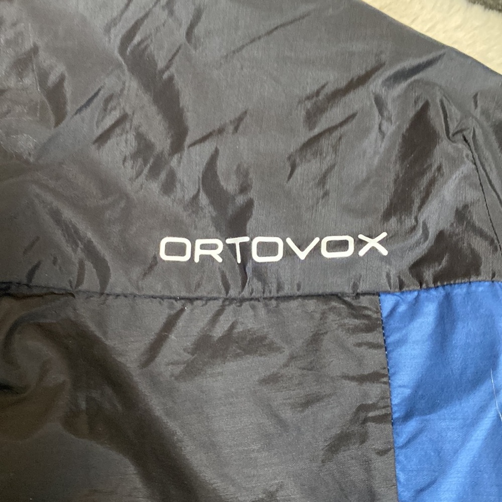 Ortovox Jacket Windbreaker Merino Wool Womens Medium Black Blue Neon Orange - Picture 7 of 15